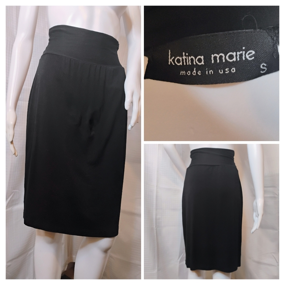 Katina Marie Black Skirt With Wide Waist Band